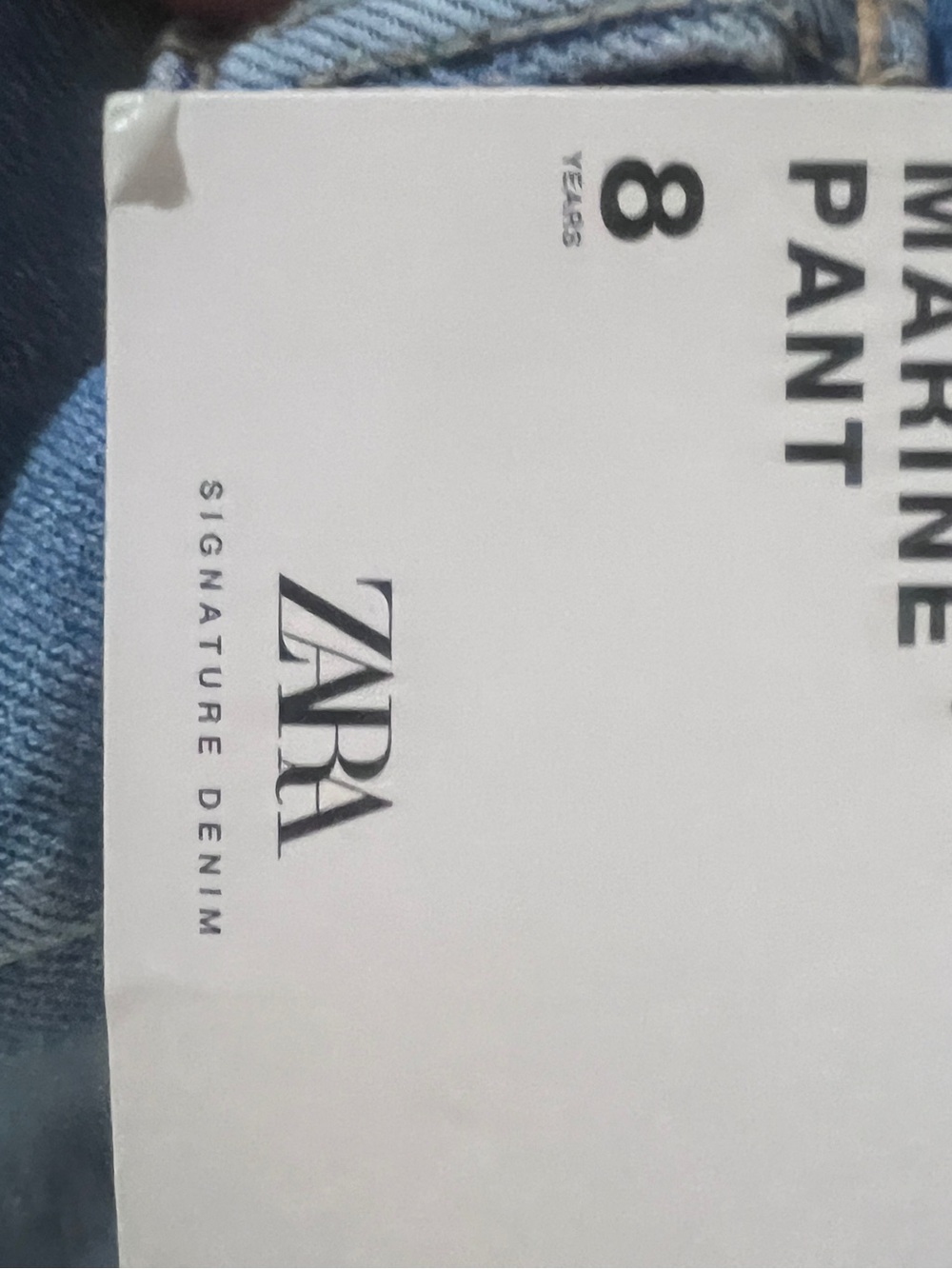 Zara kids marine Jean - new with tags size 8 - Picture 6 of 6